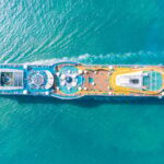 Cruise Ship, Cruise Liners beautiful white cruise ship above luxury cruise in the ocean